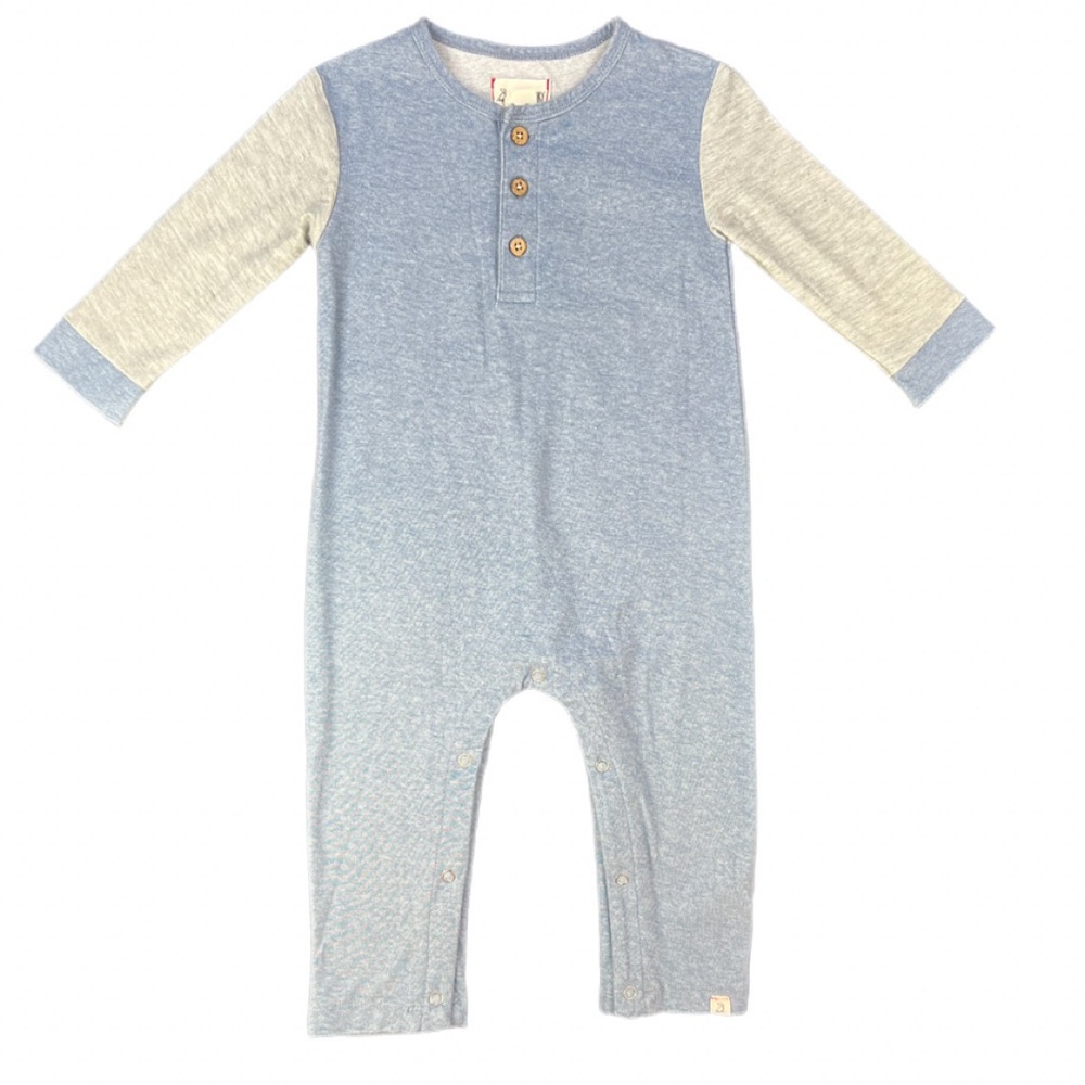 ME & HENRY Long Sleeve Henley Romper - 12-18M